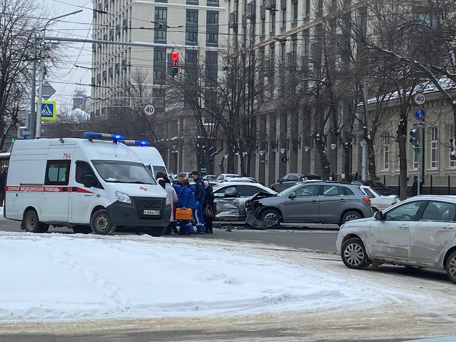 В центре Уфы произошла серьезная авария, в которой пострадал ребенок