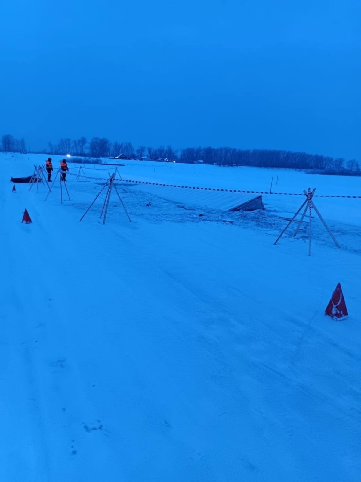 Ледовая переправа в Башкирии, где случилась трагедия закрыта 
